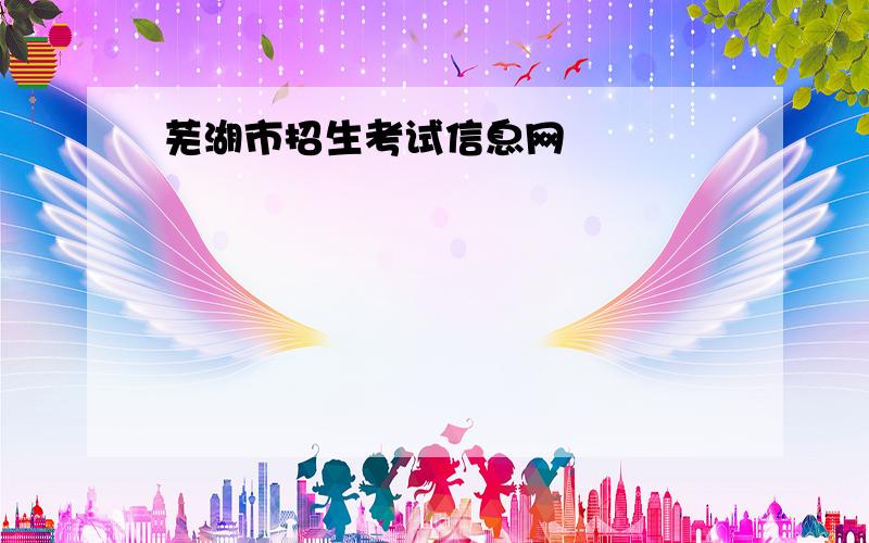 芜湖市招生考试信息网