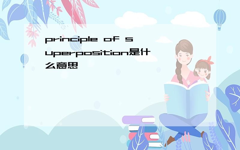 principle of superposition是什么意思