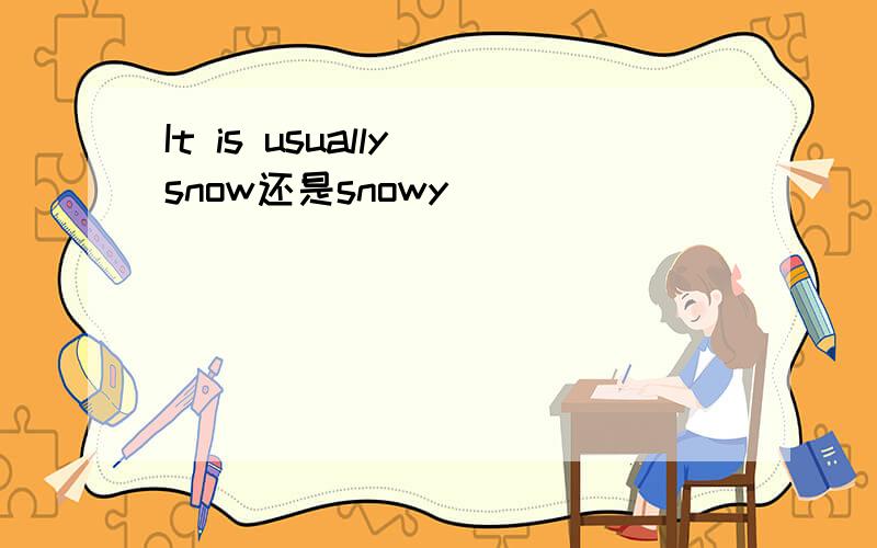 It is usually snow还是snowy