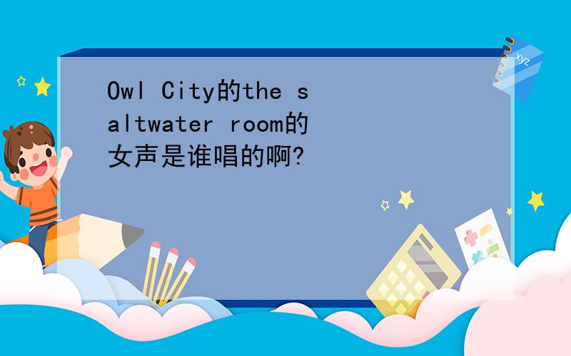 Owl City的the saltwater room的女声是谁唱的啊?