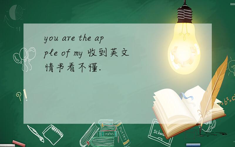 you are the apple of my 收到英文情书看不懂.
