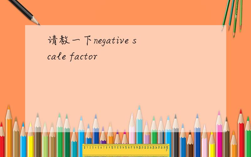 请教一下negative scale factor